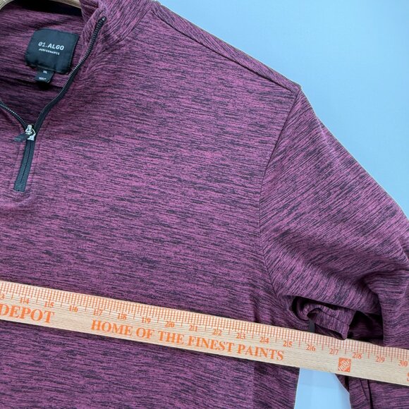 01.ALGOMax Lightweight 1/4 Zip Performance Long Sleeve XXL Burgandy Athletic - Picture 10 of 11